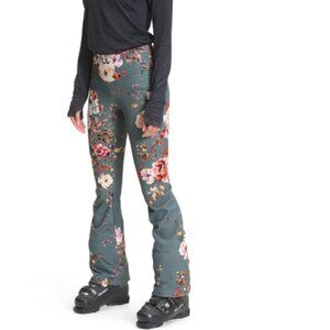 NWT The North Face Snoga Pant Floral Basalm Green Size 12 snowpants